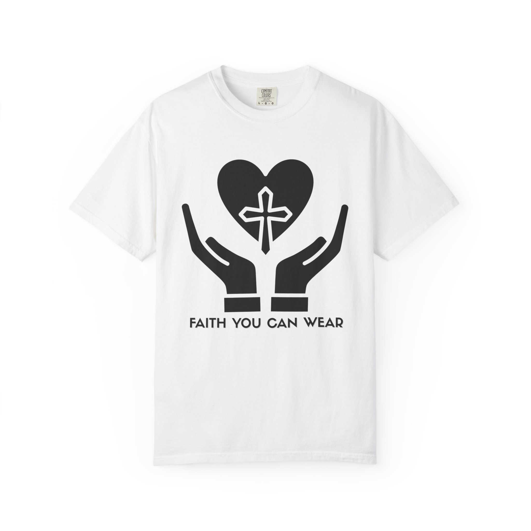 faith you can wear graphic tee | christian cross heart design faith you can wear graphic tee | christian cross heart design