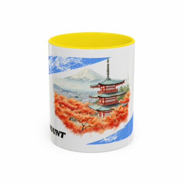 temple mount pagoda mug | japanese autumn scenic coffee mug
