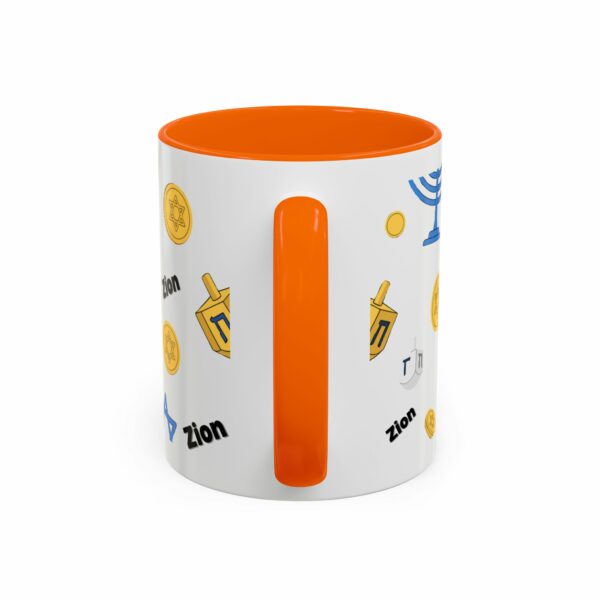 zion hanukkah accent mug – menorah, dreidel & star of david zion hanukkah accent mug – menorah, dreidel & star of david