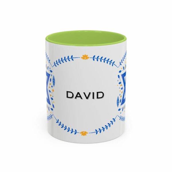star of david personalized hanukkah mug | accent coffee mug star of david personalized hanukkah mug | accent coffee mug