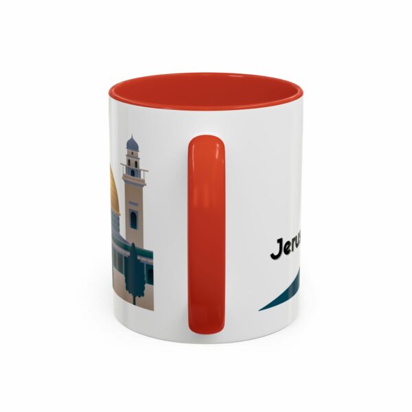 jerusalem accent mug – dome of the rock & camel skyline design