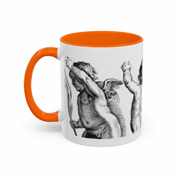 holy city cherub coffee mug | black handled accent mug