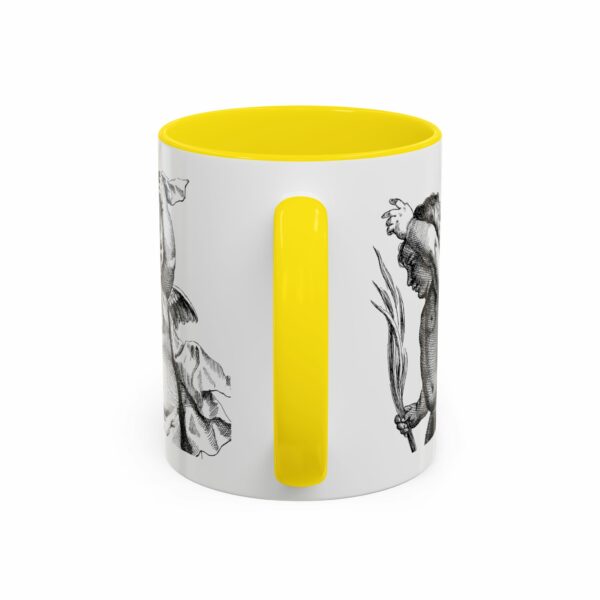 holy city cherub coffee mug | black handled accent mug