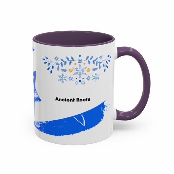 ancient roots hanukkah coffee mug | blue star of david accent mug ancient roots hanukkah coffee mug | blue star of david accent mug
