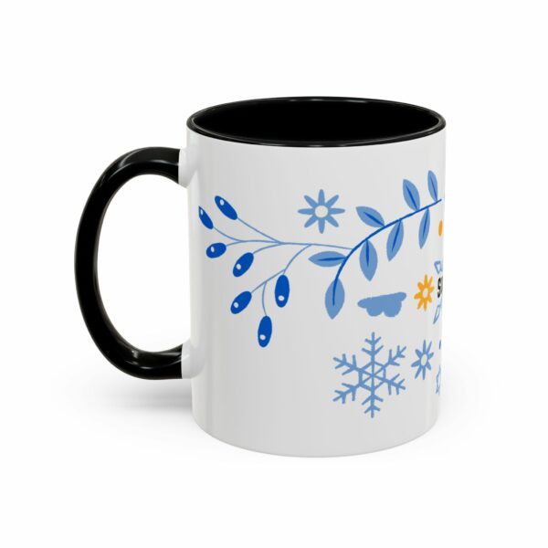 solomon hanukkah coffee mug | blue & gold dreidel and star design