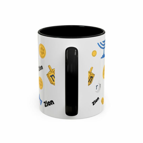 zion hanukkah accent mug – menorah, dreidel & star of david zion hanukkah accent mug – menorah, dreidel & star of david