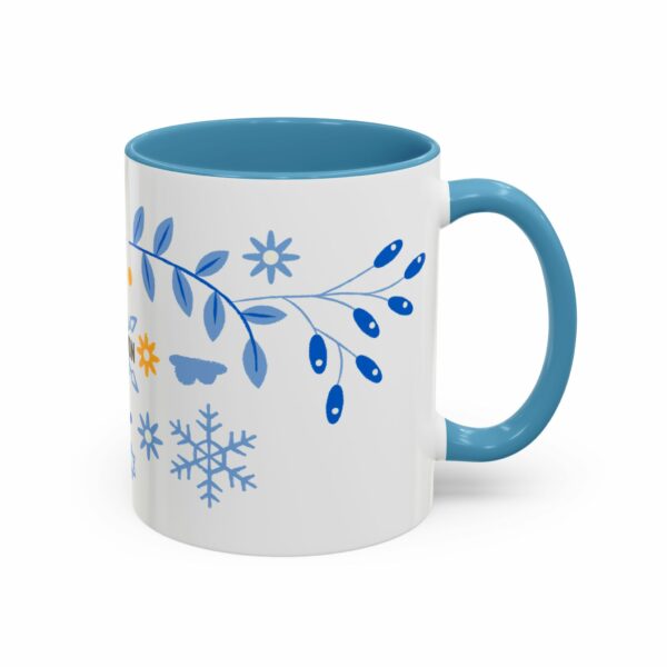 solomon hanukkah coffee mug | blue & gold dreidel and star design