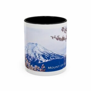mount of olives scenic cherry blossom accent coffee mug