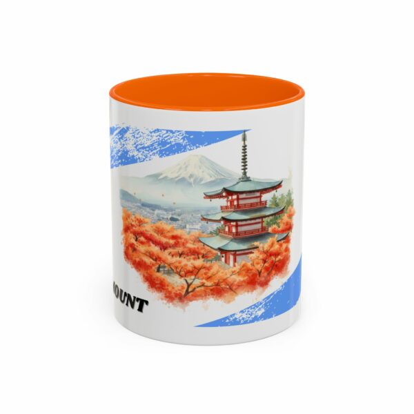 temple mount pagoda mug | japanese autumn scenic coffee mug