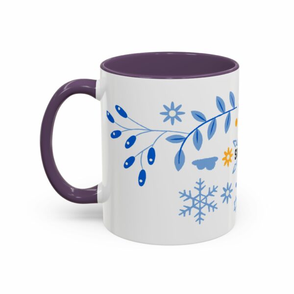 solomon hanukkah coffee mug | blue & gold dreidel and star design