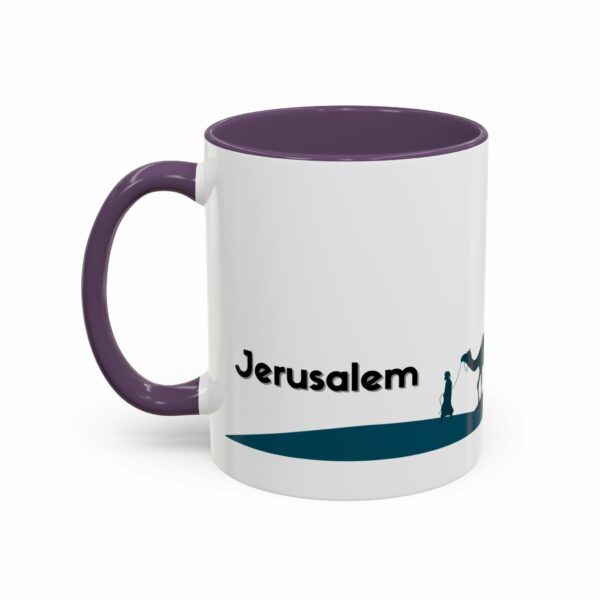 jerusalem accent mug – dome of the rock & camel skyline design