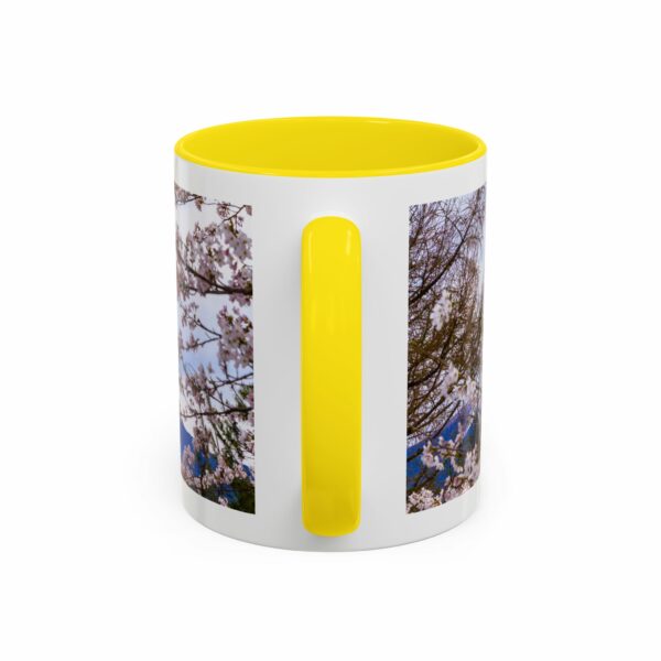 mount of olives scenic cherry blossom accent coffee mug