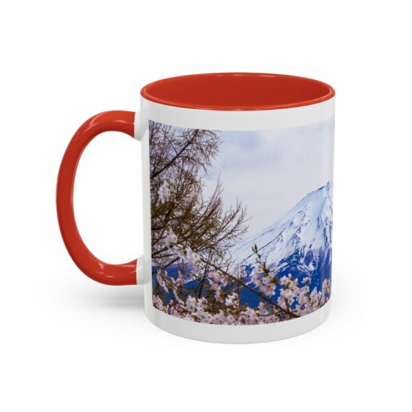 mount of olives scenic cherry blossom accent coffee mug