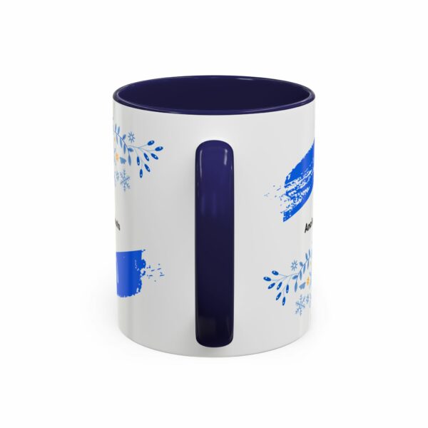 ancient roots hanukkah coffee mug | blue star of david accent mug ancient roots hanukkah coffee mug | blue star of david accent mug