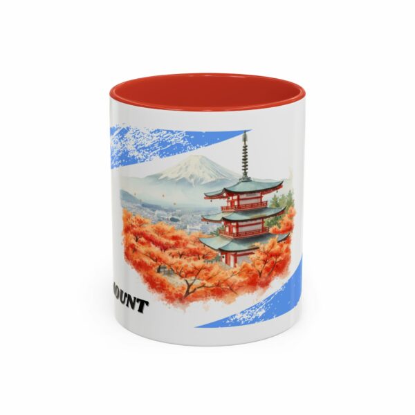 temple mount pagoda mug | japanese autumn scenic coffee mug