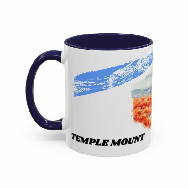 temple mount pagoda mug | japanese autumn scenic coffee mug