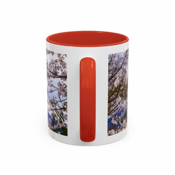 mount of olives scenic cherry blossom accent coffee mug