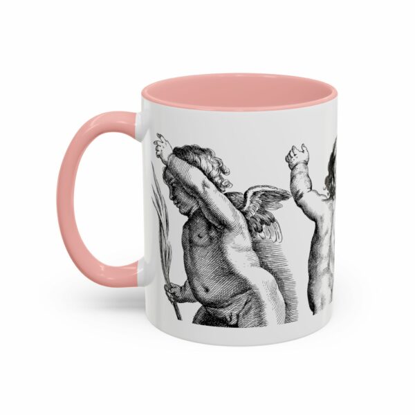 holy city cherub coffee mug | black handled accent mug