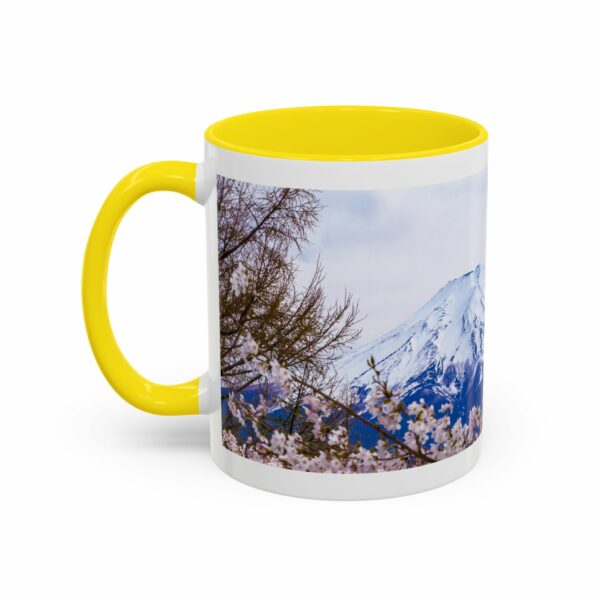 mount of olives scenic cherry blossom accent coffee mug