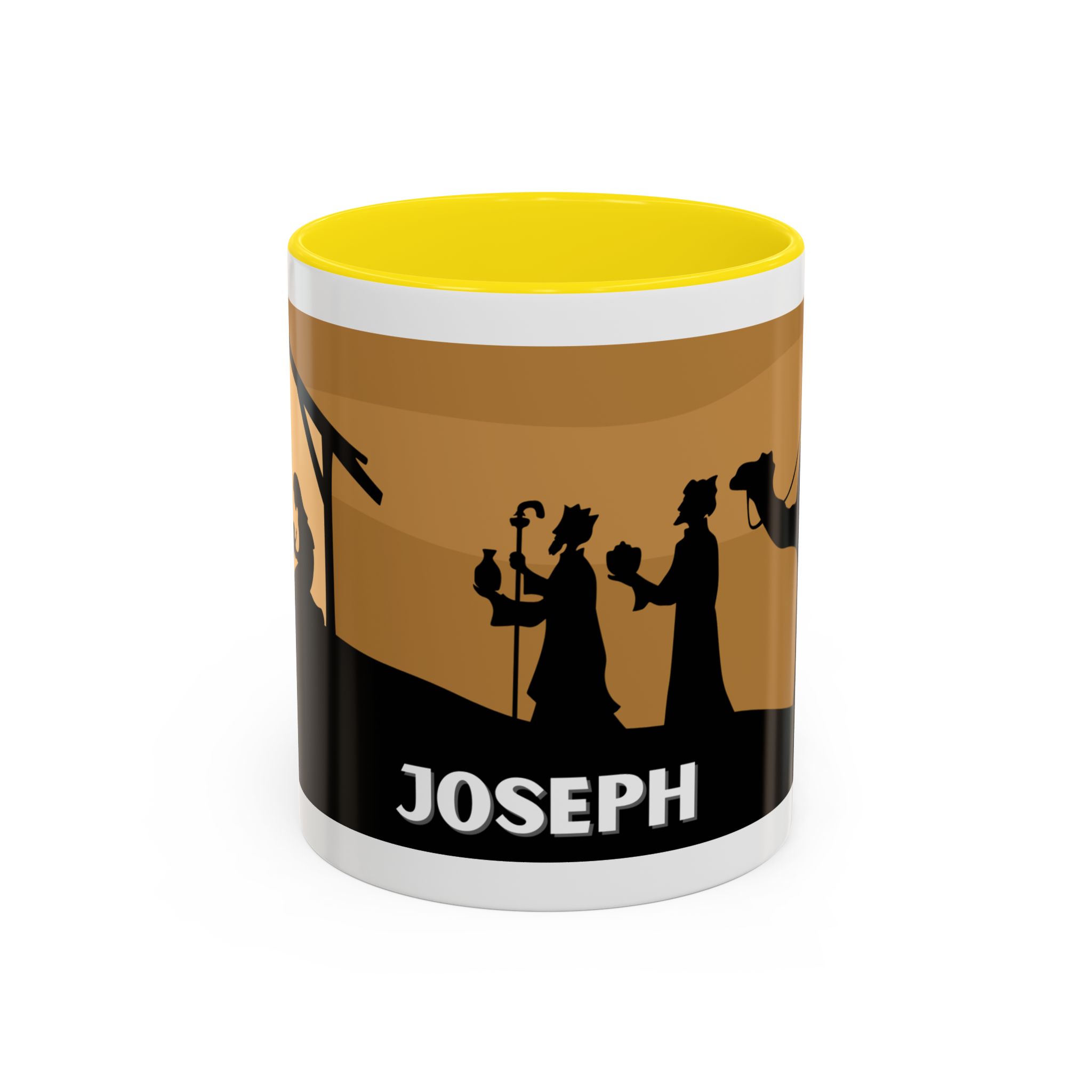 joseph nativity accent coffee mug | silhouette design joseph nativity accent coffee mug | silhouette design