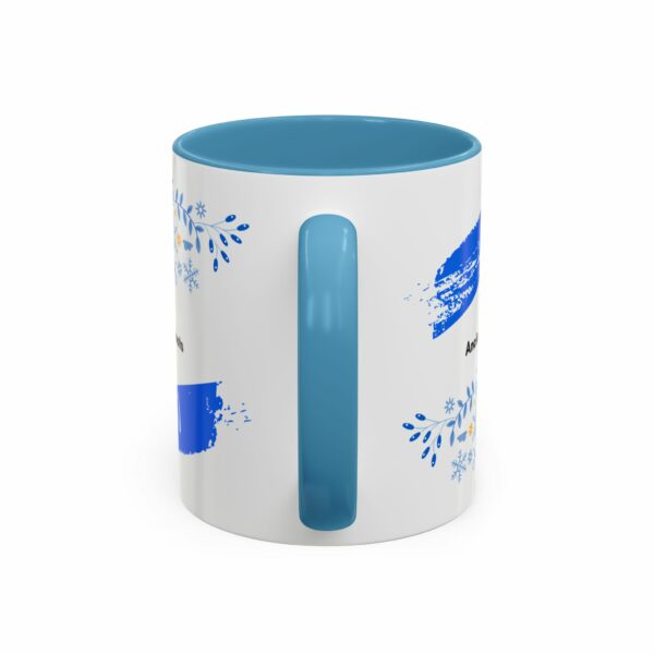 ancient roots hanukkah coffee mug | blue star of david accent mug ancient roots hanukkah coffee mug | blue star of david accent mug