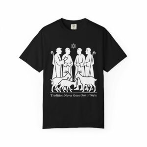 tradition never goes out of style black t shirt – garment dyed crew tee