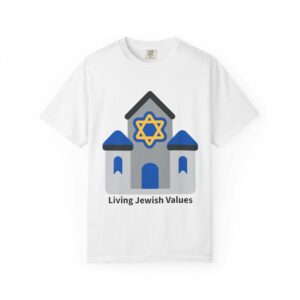 living jewish values white t shirt | jewish pride tee