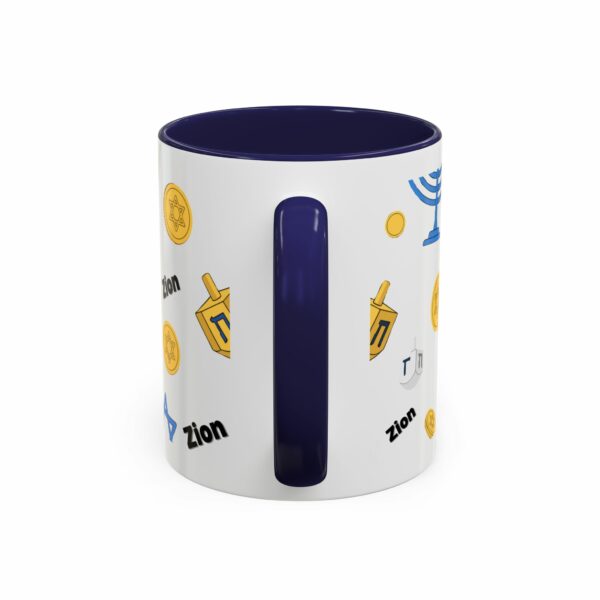zion hanukkah accent mug – menorah, dreidel & star of david zion hanukkah accent mug – menorah, dreidel & star of david
