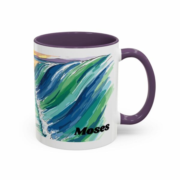 moses parting seas accent coffee mug | inspirational biblical scripture ceramic mug