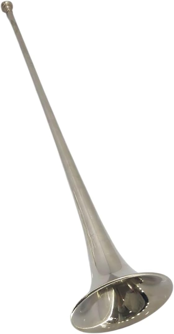 handmade temple trumpet ? silver color copper trumpet | biblical ceremonial decor | 27.56? long handmade temple trumpet ? silver color copper trumpet | biblical ceremonial decor | 27.56? long