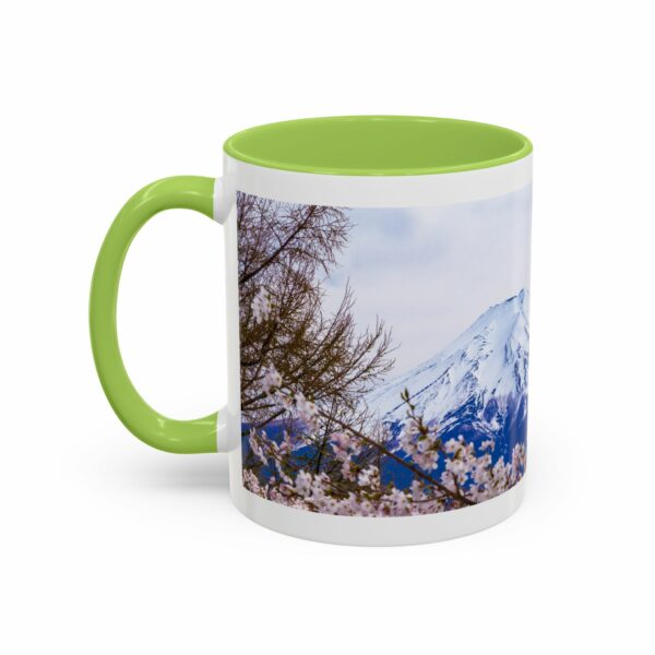 mount of olives scenic cherry blossom accent coffee mug