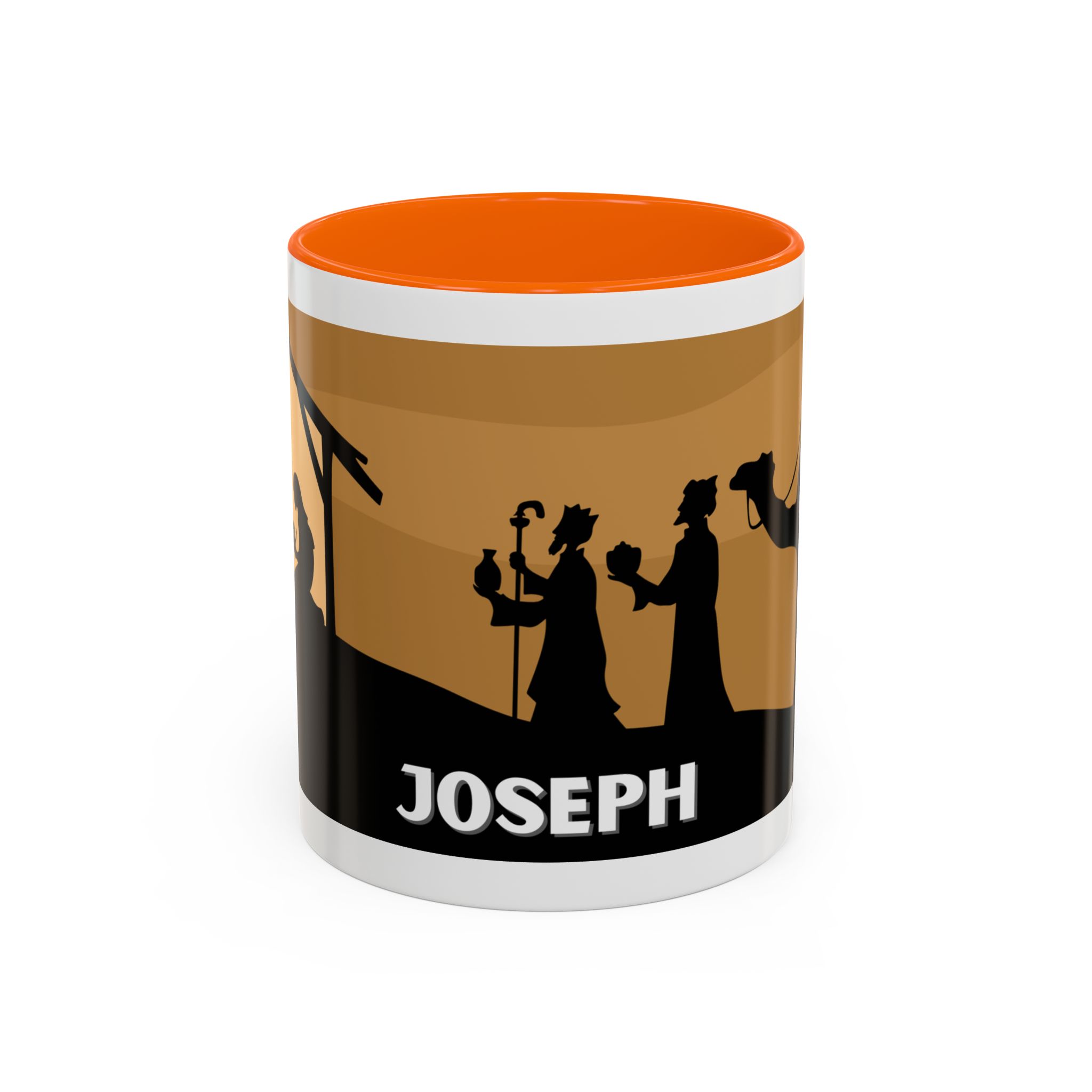 joseph nativity accent coffee mug | silhouette design joseph nativity accent coffee mug | silhouette design