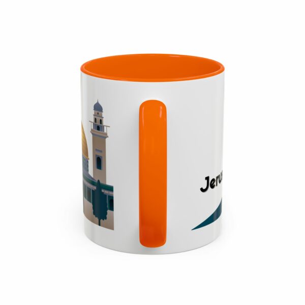 jerusalem accent mug – dome of the rock & camel skyline design