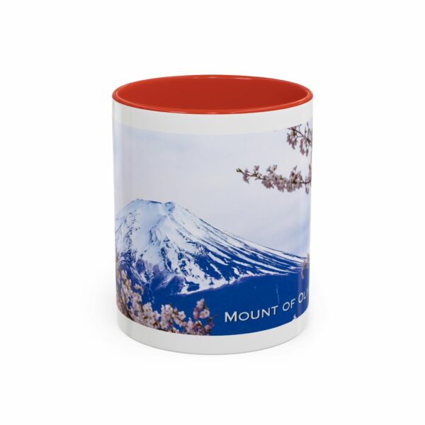 mount of olives scenic cherry blossom accent coffee mug