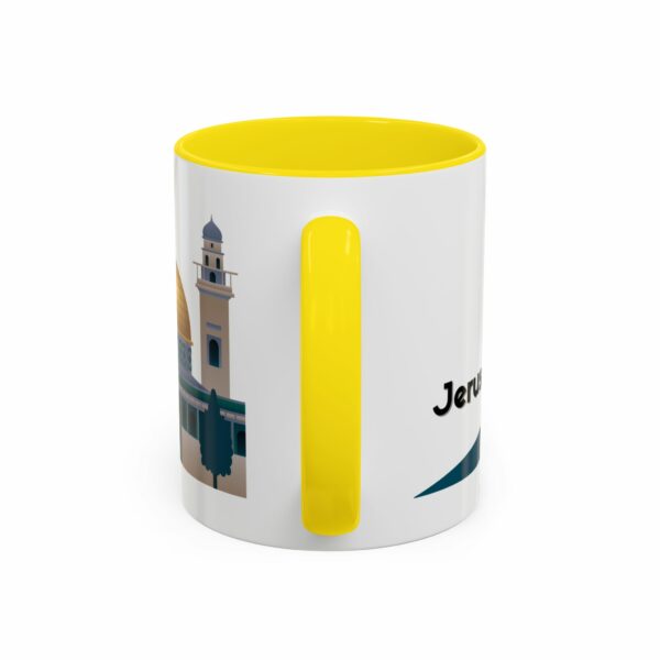 jerusalem accent mug – dome of the rock & camel skyline design