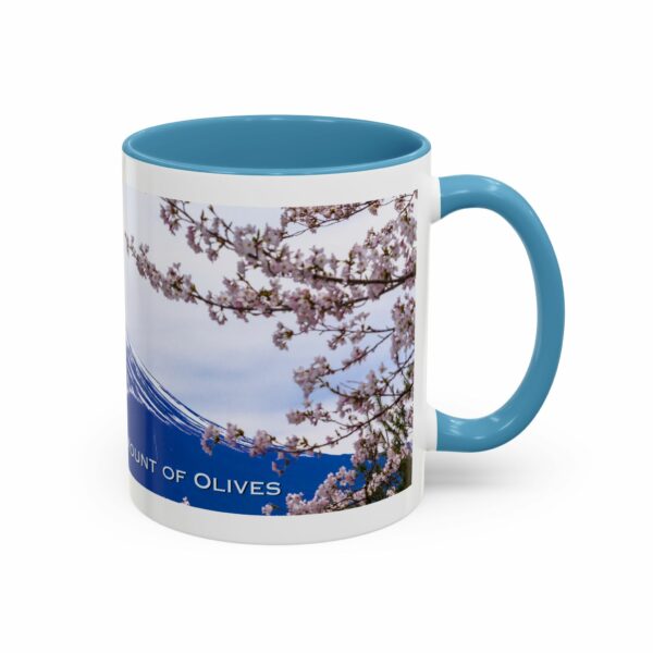 mount of olives scenic cherry blossom accent coffee mug