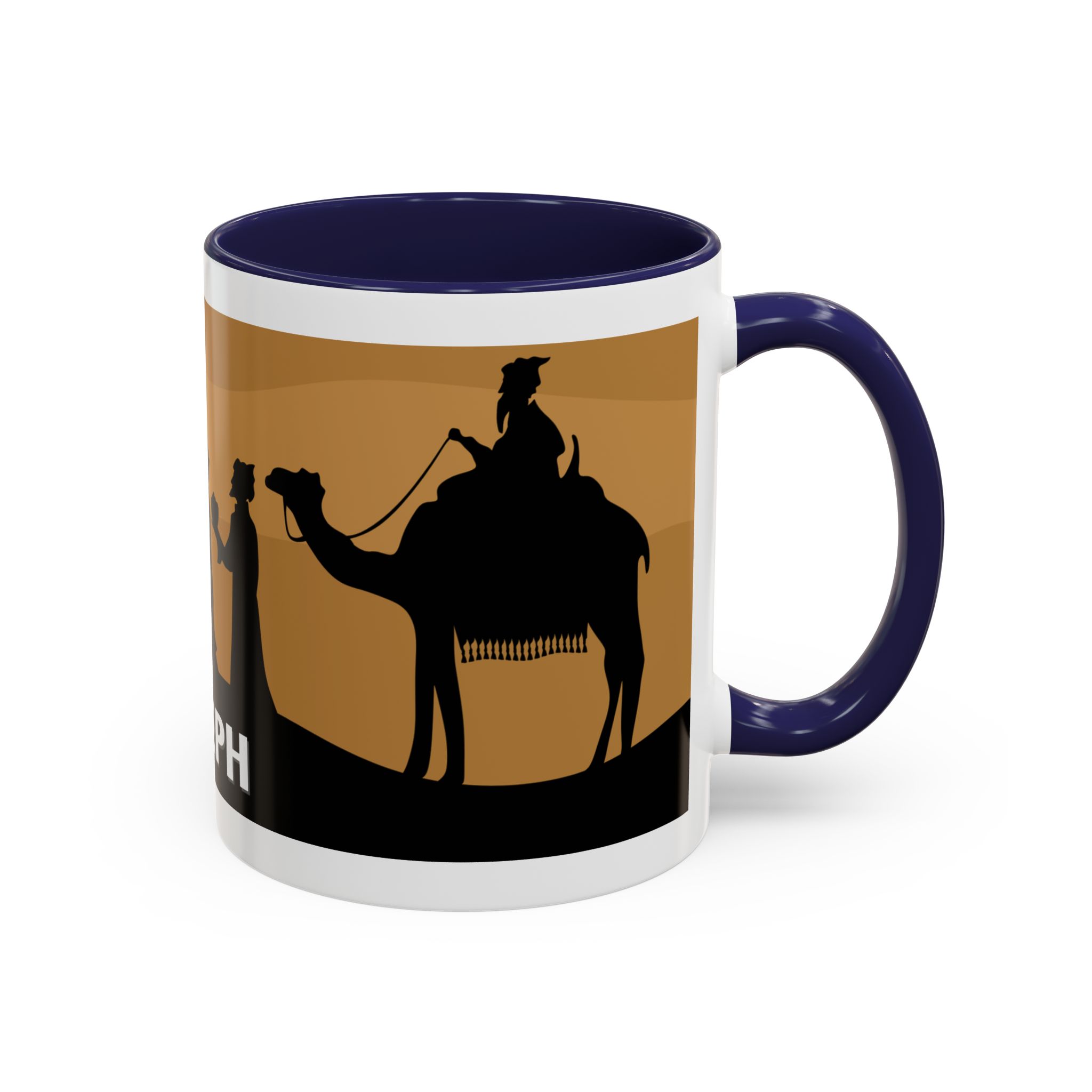 joseph nativity accent coffee mug | silhouette design joseph nativity accent coffee mug | silhouette design