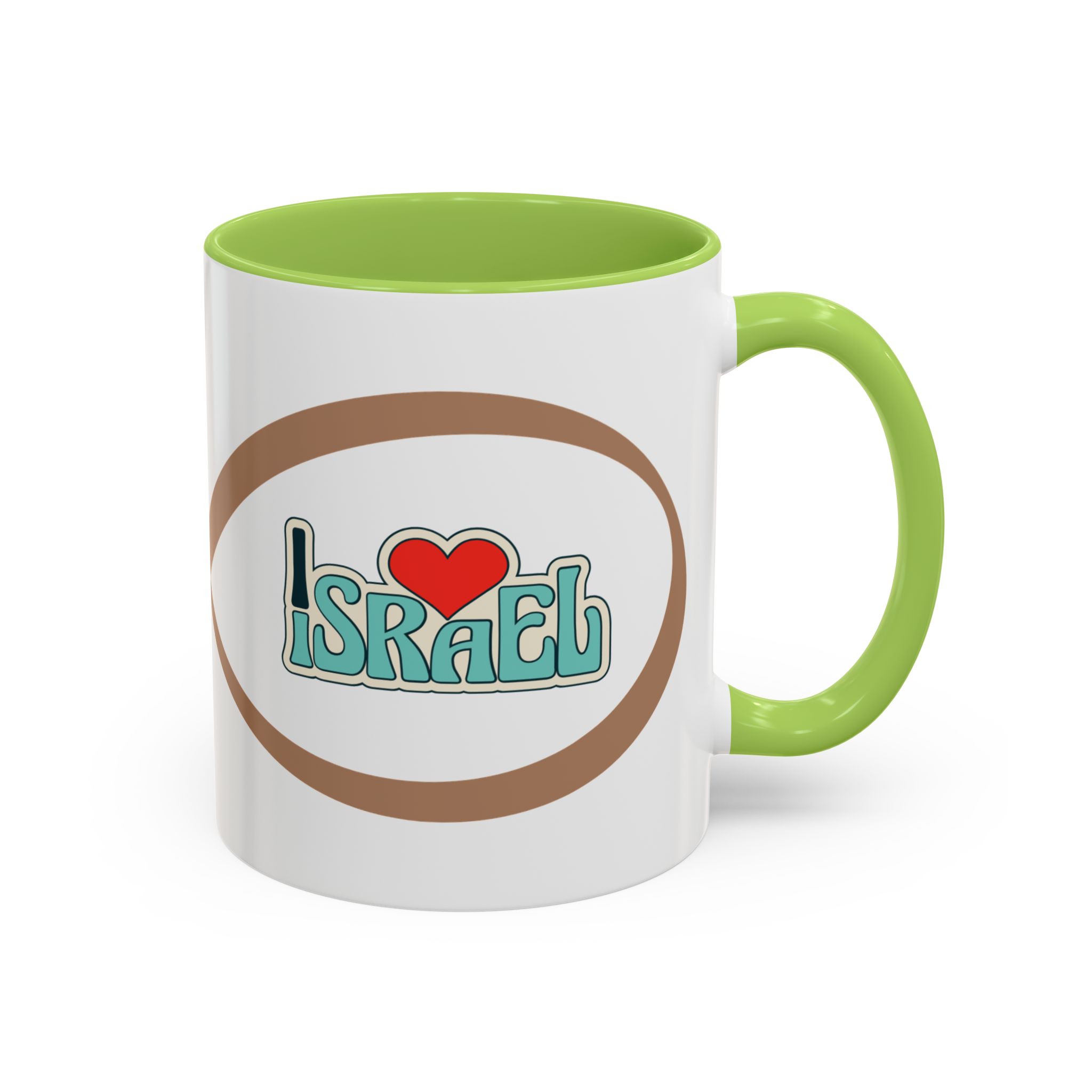 love israel coffee mug — heart design accent ceramic mug love israel coffee mug — heart design accent ceramic mug