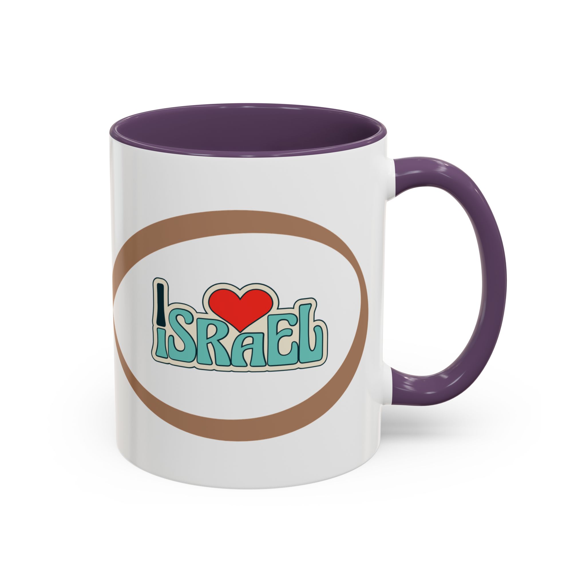 love israel coffee mug — heart design accent ceramic mug love israel coffee mug — heart design accent ceramic mug