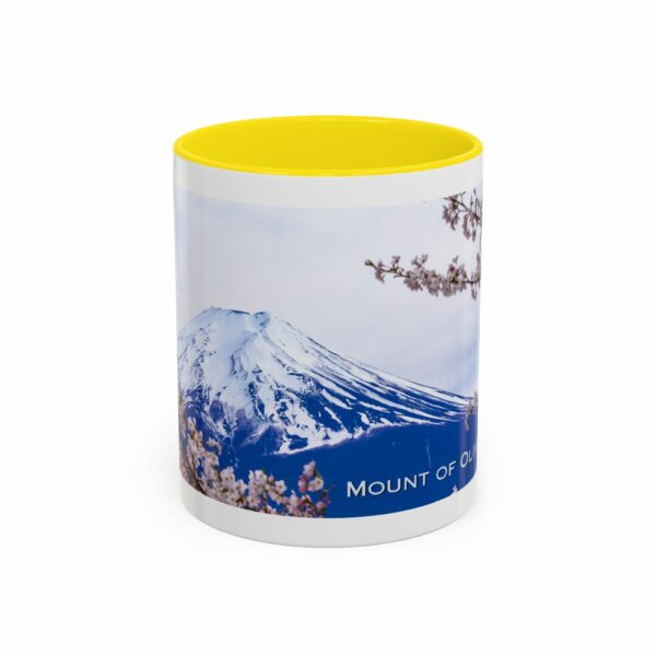 mount of olives scenic cherry blossom accent coffee mug