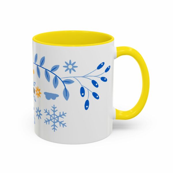 solomon hanukkah coffee mug | blue & gold dreidel and star design
