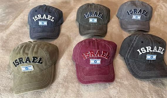 israel hat for men & women ? adjustable cotton baseball cap with israel flag, embroidered dad cap, one size israel hat for men & women ? adjustable cotton baseball cap with israel flag, embroidered dad cap, one size