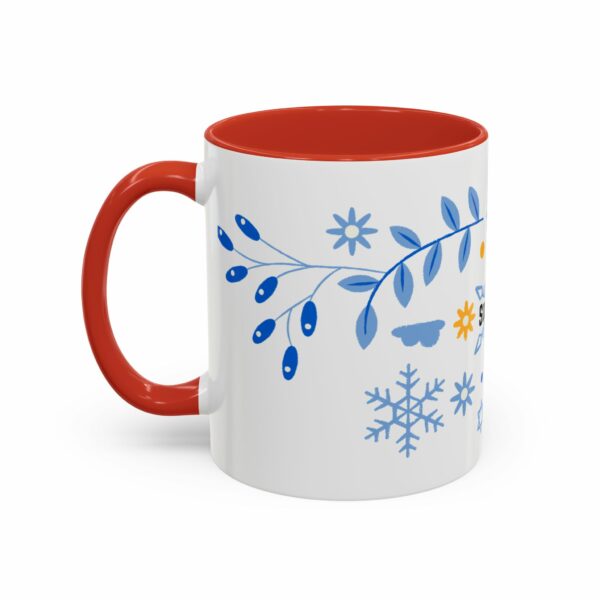 solomon hanukkah coffee mug | blue & gold dreidel and star design
