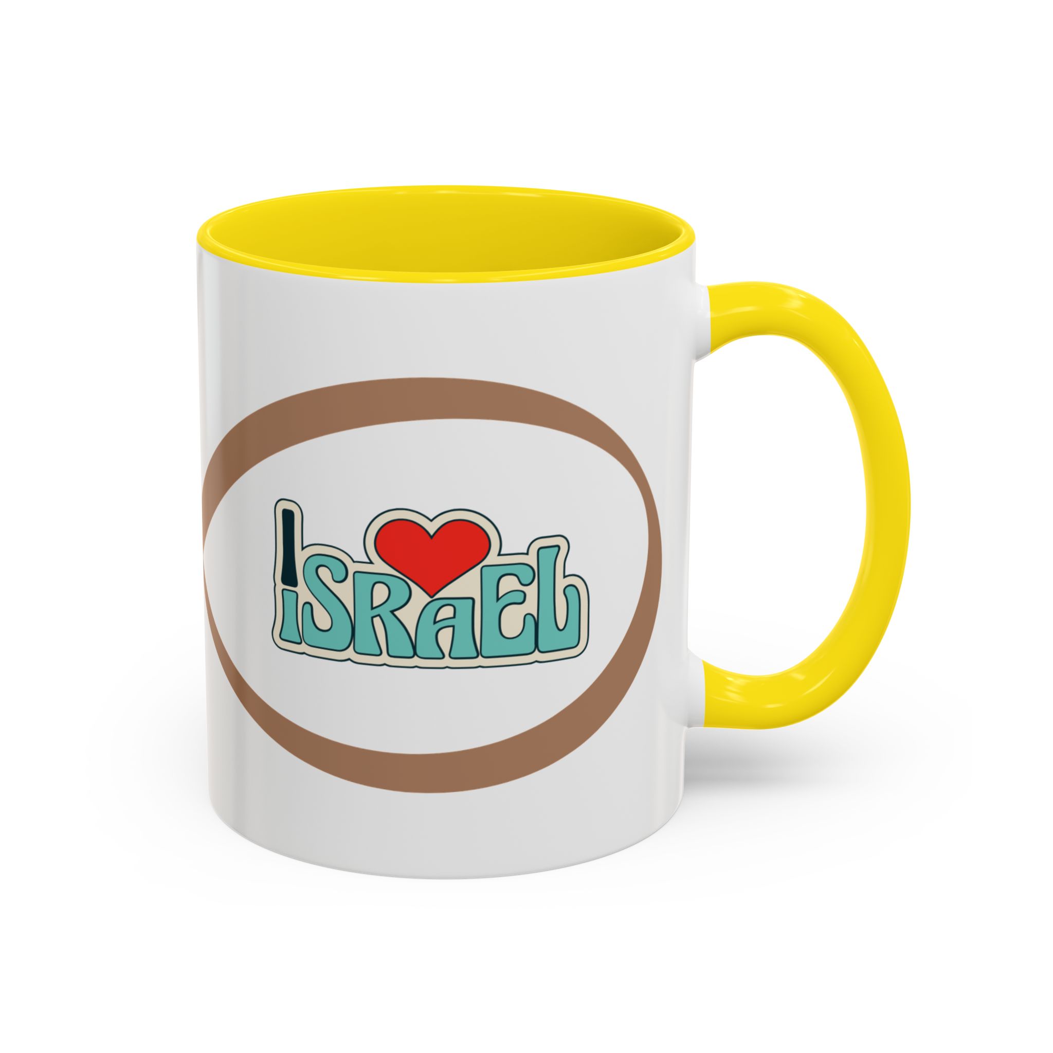 love israel coffee mug — heart design accent ceramic mug love israel coffee mug — heart design accent ceramic mug