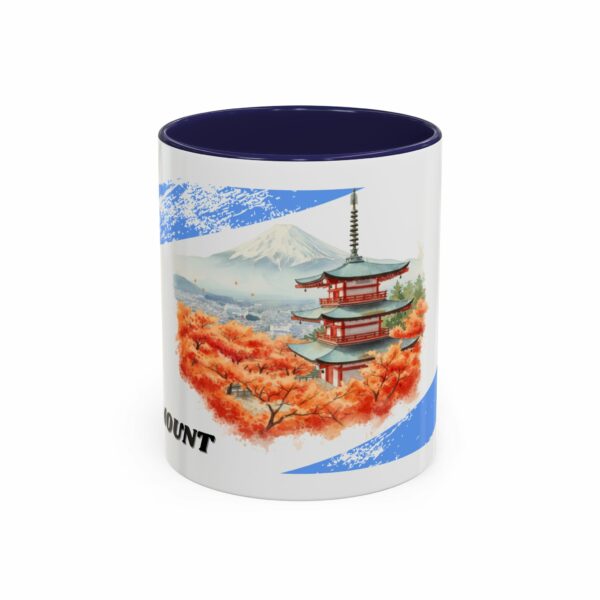 temple mount pagoda mug | japanese autumn scenic coffee mug