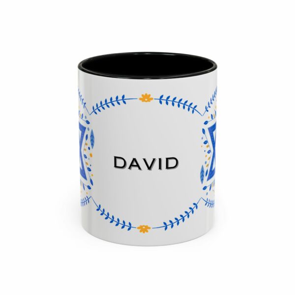 star of david personalized hanukkah mug | accent coffee mug star of david personalized hanukkah mug | accent coffee mug