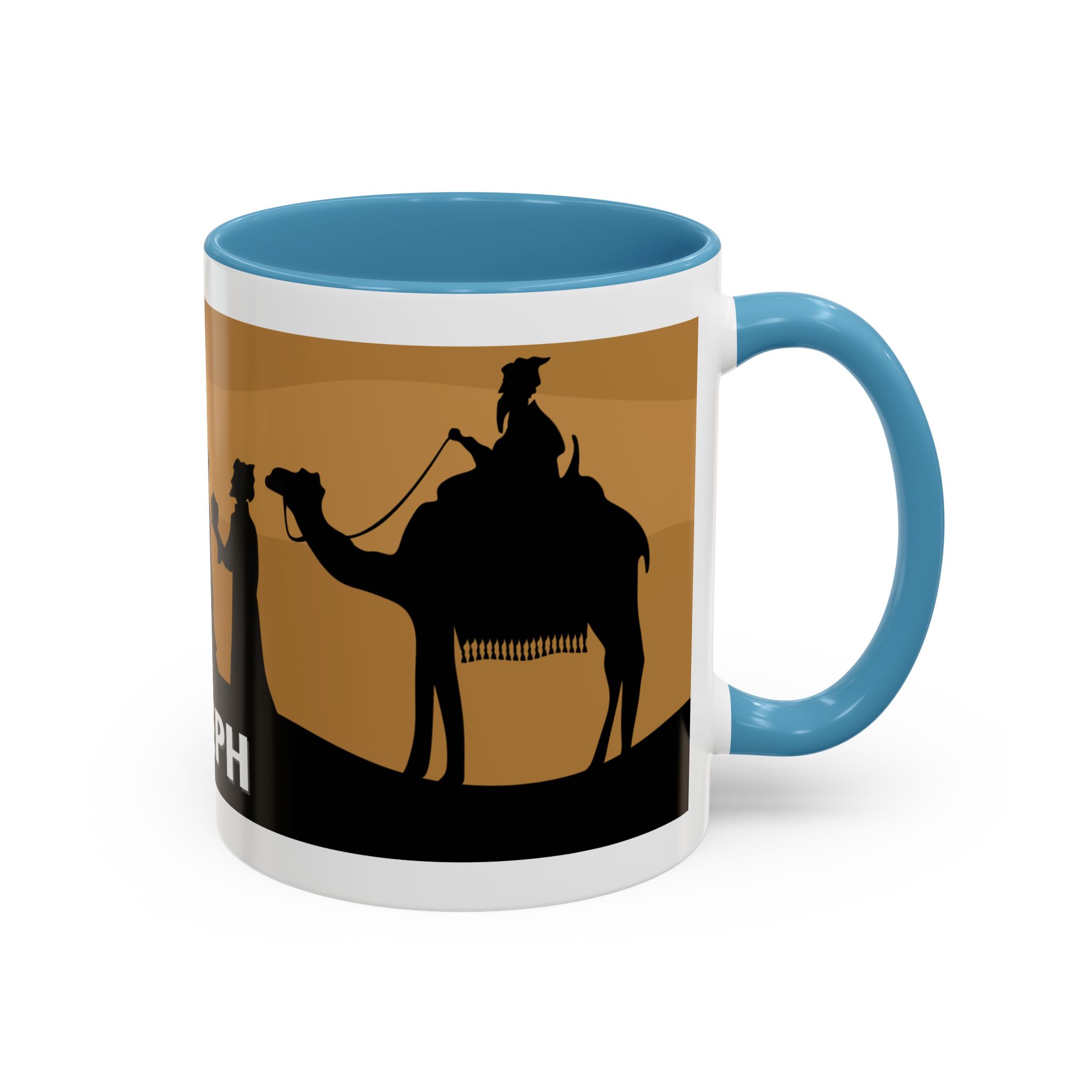 joseph nativity accent coffee mug | silhouette design joseph nativity accent coffee mug | silhouette design