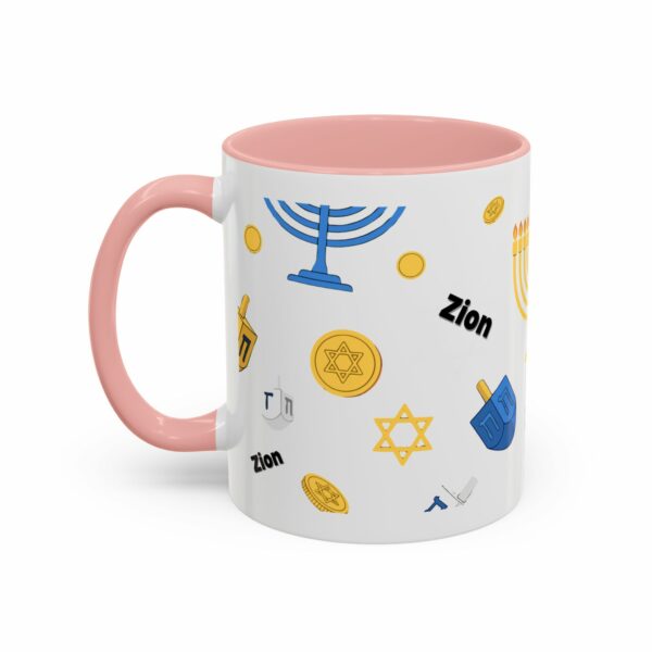 zion hanukkah accent mug – menorah, dreidel & star of david zion hanukkah accent mug – menorah, dreidel & star of david