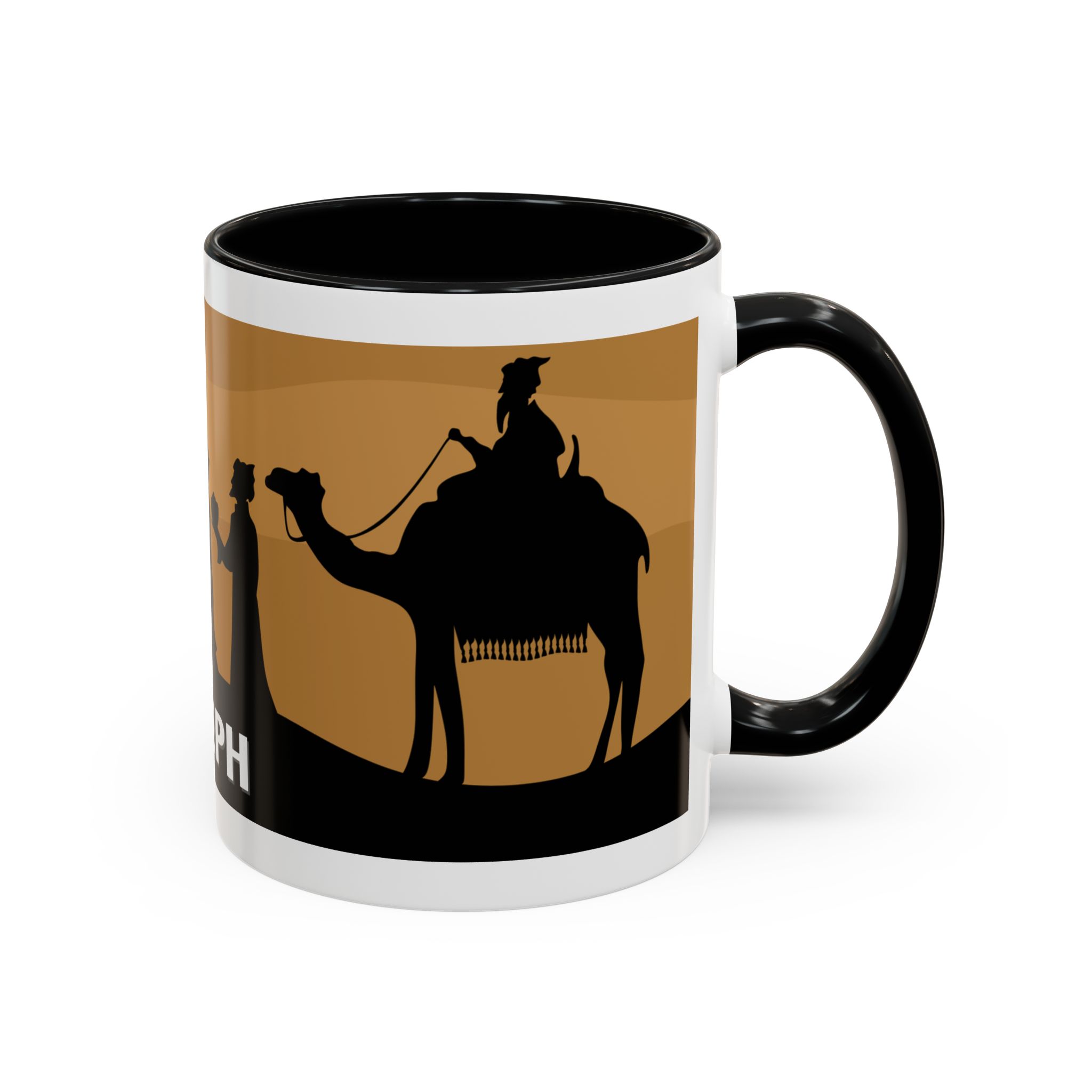 joseph nativity accent coffee mug | silhouette design joseph nativity accent coffee mug | silhouette design