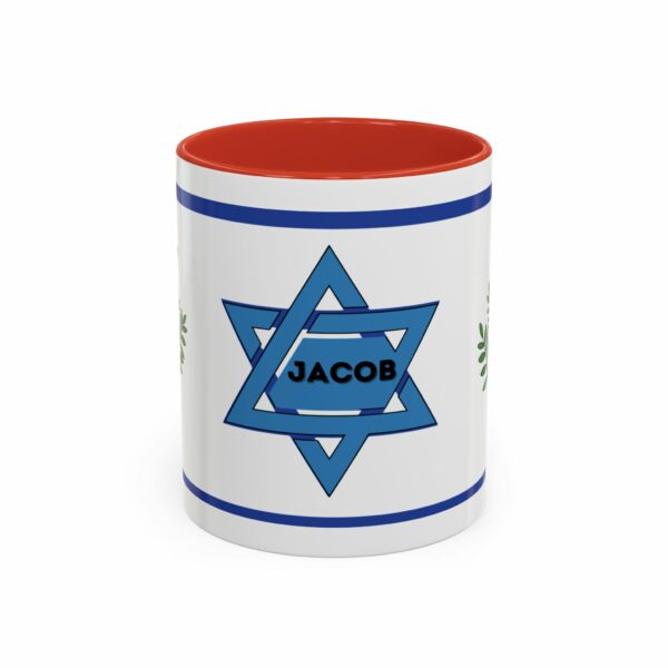 personalized jacob hanukkah mug | star of david accent coffee mug personalized jacob hanukkah mug | star of david accent coffee mug